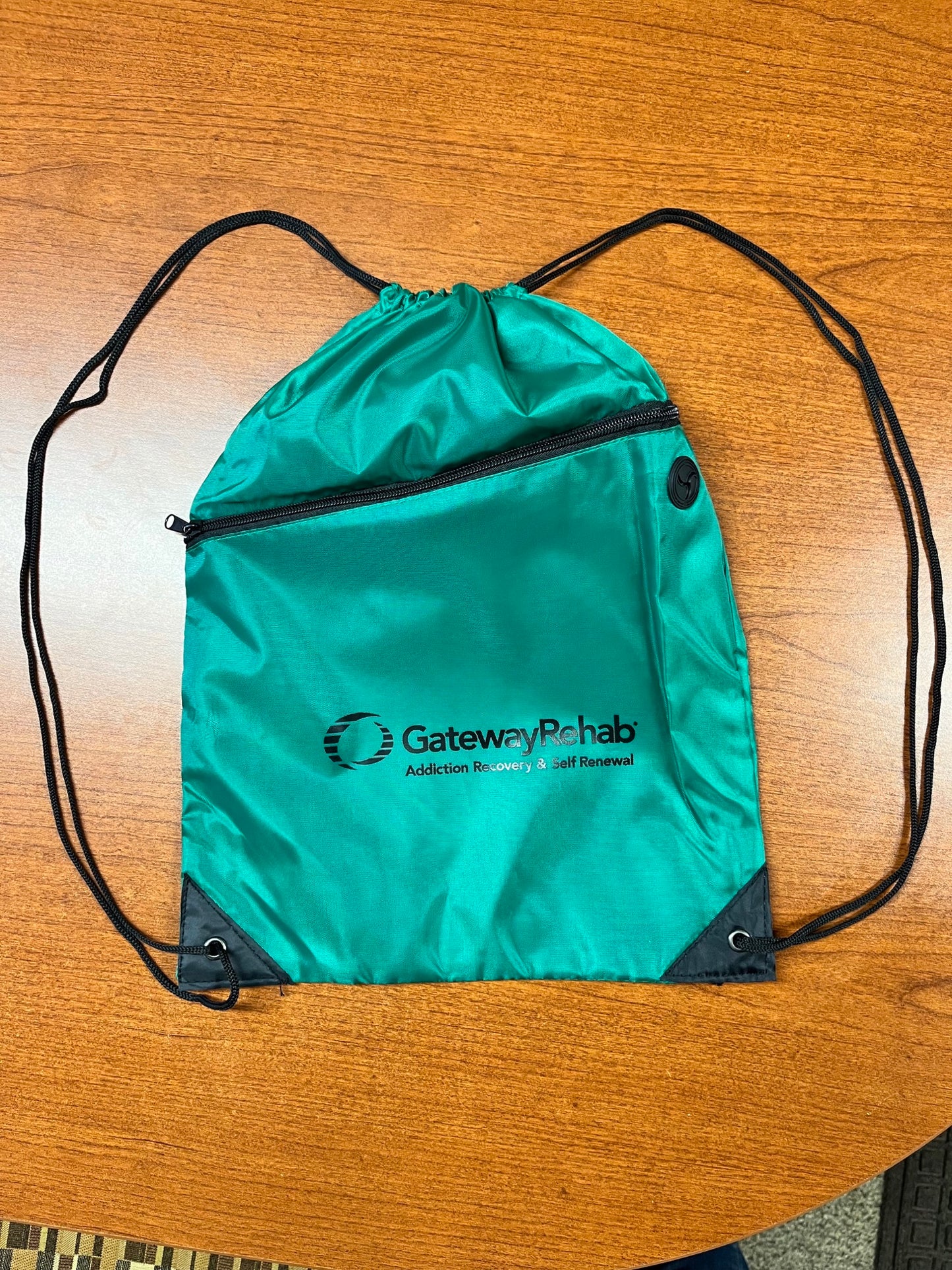 Green Drawstring Backpack